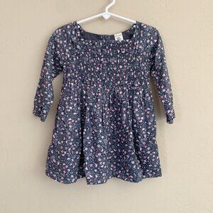 OshKosh Smocked Floral Dress • 18 Months